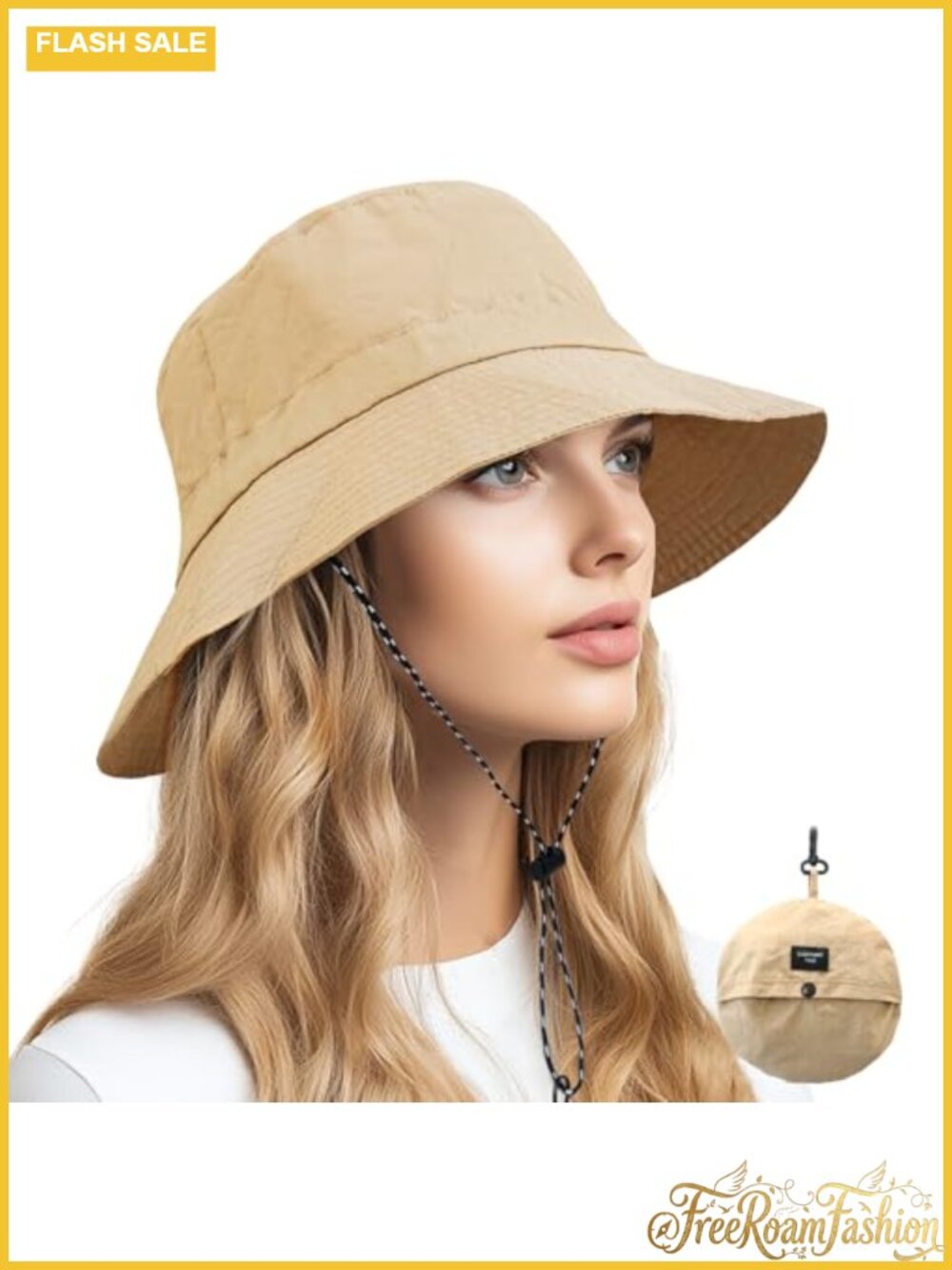 Lightweight Packable Waterproof Sun Bucket Hat Adjustable Windproof Outdoor